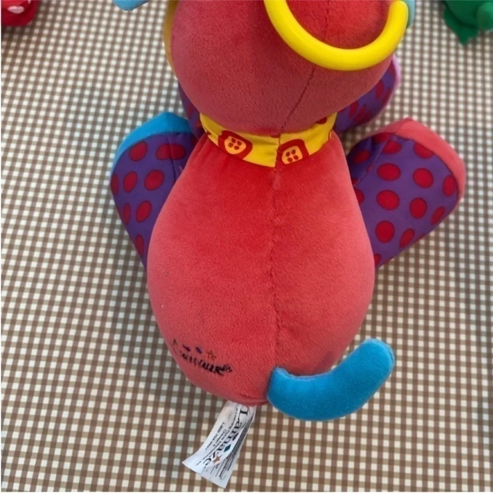 Tummy‎ time mirror/Lamaze puppy squeaker/ IKEA colorful mobile